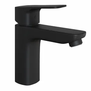 Смеситель для раковины Paini Style однозахватный, излив 88мм, без д/к, цвет: черный P4YO205