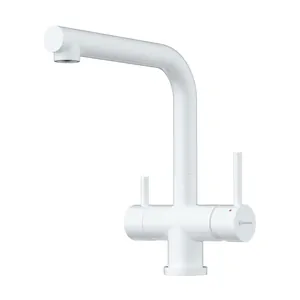 Смеситель для мойки Omoikiri -S-PW латунь, с вытяжным шлангом, цвет белый 4994357