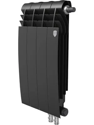 Радиатор биметаллический, 4 секции ROYAL THERMO 500 Noir Sable, VR80 нижнее прав.подключение RTBNSVR8050004
