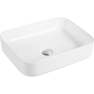 Раковина накладная Aquanet -1-MB 500х400х135 без перелива и отв. под смеситель, белый 211282