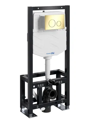 Инсталляция для унитаза WasserKRAFT с клавишей смыва, цвет: золото 61TLT.010.ME.PG02