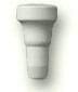 Electa Angoli Esterno Parete Toro Bianco Craquele 2.5x5.6