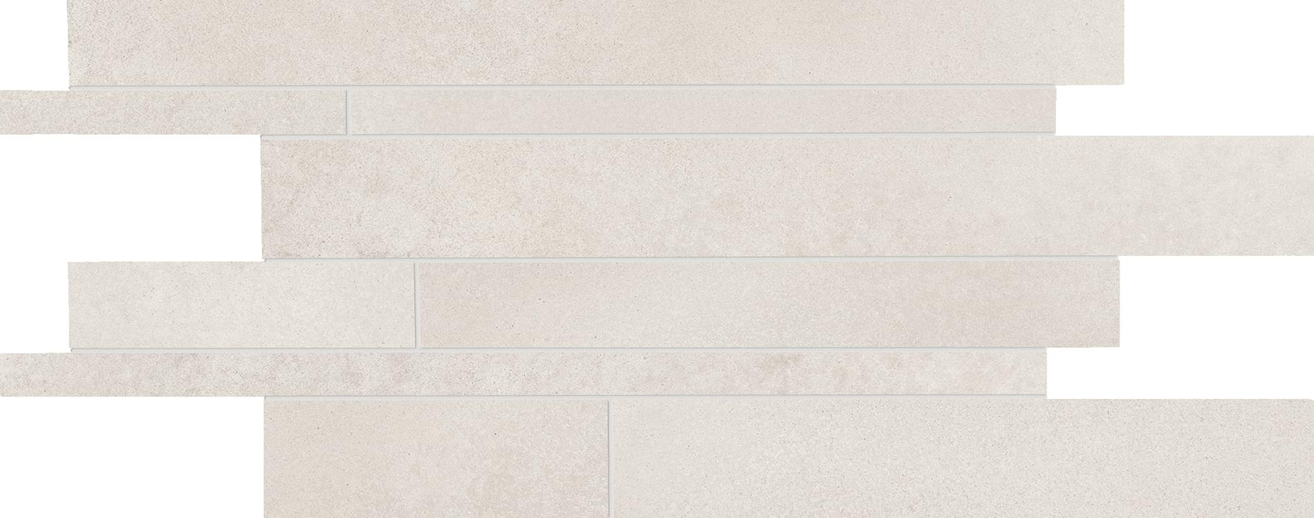 мозаика Tr3nd Listelli Sfalsati Concrete White 30x60