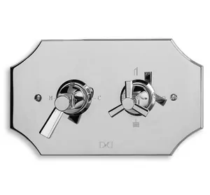 Смеситель термостатический Devon&Devon 2249CR встраиваемый,на 2 выхода, внеш. часть,хром