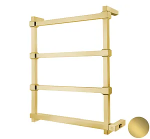 Полотенцесушитель электрический Margaroli Concerto 872-4 (665х580) шлифован.золото,100Вт,8724804BGNB