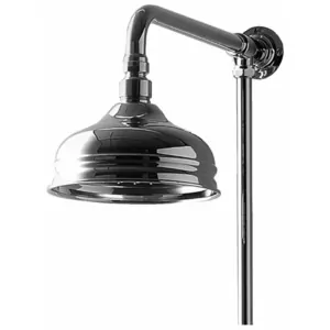 Верхний душ Devon&Devon AQK3CR d150 мм с душевой стойкой, цвет:хром