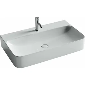 Раковина накладная Ceramicanova 815х475х140 прямоугольная, отв. под смеситель, белый CN2006