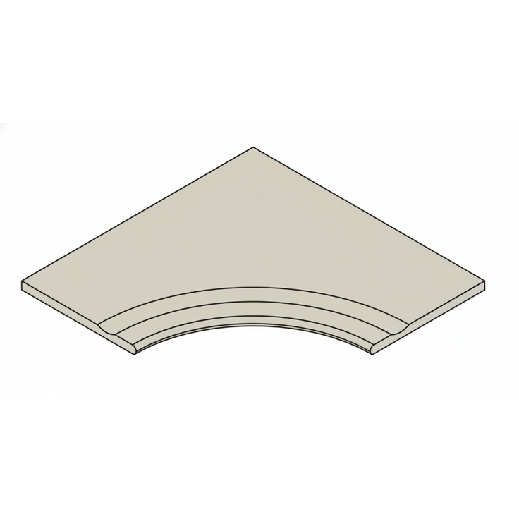 Italon Magma (Магма) 620090001300 X2 Минерал бортик с выемкой закругленный 30x120 матовая