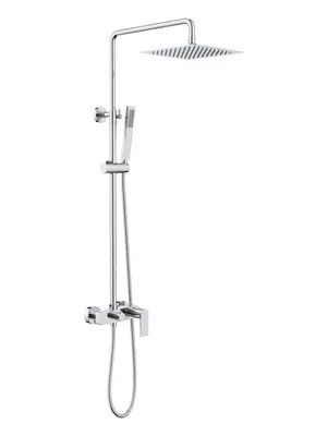 Душевая система Aquatek AQ2465CR для душа, однозахватный, верхний и ручной душ, цвет: хром