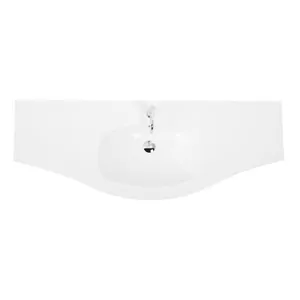 Раковина из искусственного мрамора Cezares (138x52x1,5) с 1 чашей, белая 50155