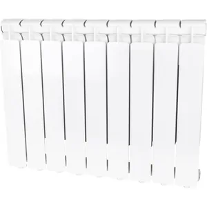 Радиатор STOUT 500 9 секций, алюминиевый, боковое подключение, белый SRA-0110-050009