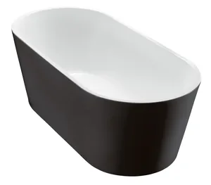 Ванна акриловая BelBagno BB71-1700-NERO-W0 1700х800х600 отдельностоящая, без перелива, черный гл