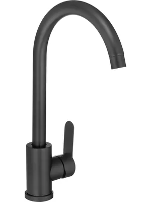Смеситель для кухни Swedbe L11312B однозахватный, поворотный излив 256мм, цвет: черный