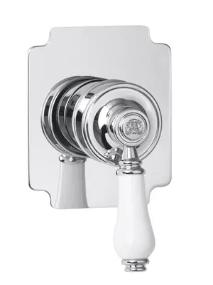 Смеситель для душа Migliore скрытого монтажа, ручка белая, хром ML.ERM-7030.BI.CR