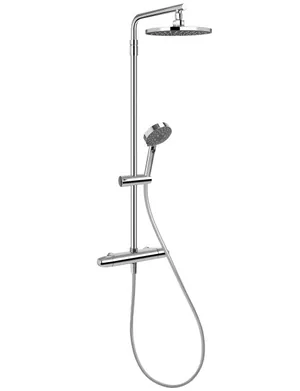 Душевая колонна Jacob Delafon с термост, верхн и ручн душ, штанга, шланг E24444-CP/E24322-CP