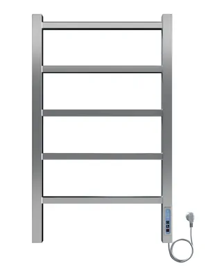 Полотенцесушитель электрический toHit 5 (400х700мм) 85Вт, нерж.сталь, кноп. панель, хром