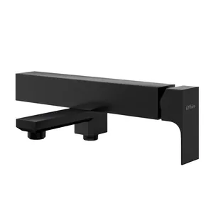 Смеситель для ванны/душа Paini настенный, однозахватный, короткий излив, черный браш. 21PZ111