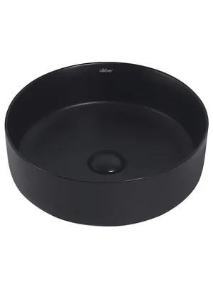 Раковина накладная ABBER d360 без отв. под смеситель и перелив,черный мат.AC2108MB