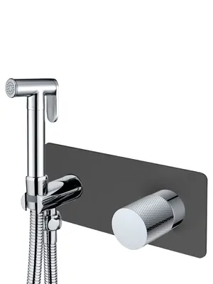 Смеситель Boheme 127-BCR.2 встраиваемый, с гиг душем, однозахв, ручка:touch, черный+хром