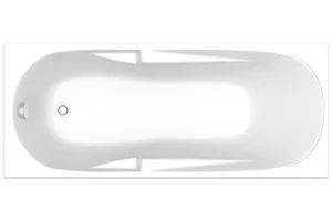 Ванна акриловая BAS 1600х700х480 прямоугольная, без каркаса, без слива-перелива, цвет:белый