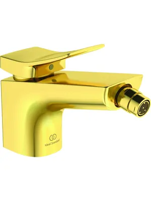 Смеситель для биде Ideal Standard BC760A2 однозахватный, донный клапан, шлифованное золото