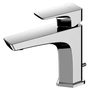 Смеситель для раковины TOTO низкий, со сливным клапаном TLG07301R