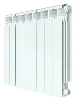 Радиатор алюминиевый Rifar VENTIL VR 500 нижнее правое подключение, 8 секции, 50мм, 1488 Вт