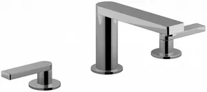 Смеситель Jacob Delafon для умывальника на 3 отверстия, ручки-бруски, титан E73060-4-TT