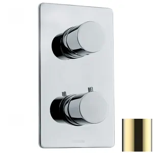 Смеситель для душа Bossini Z00002021 встраиваемый, на 1-5 выходов, внеш. часть, термост., золото