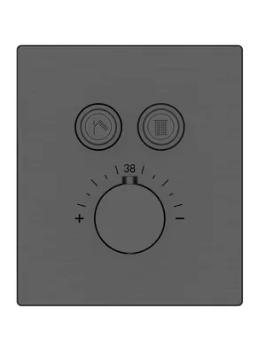 Смеситель для душа Vincea 142х158 встраиваемый,термостат.,без излива,вороненая сталь VSCV-321TGM