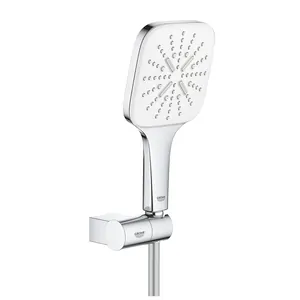 Душевой набор Grohe RainShower SmartActive 130 Cube, держатель, 3 режима, белая луна 26588LS0
