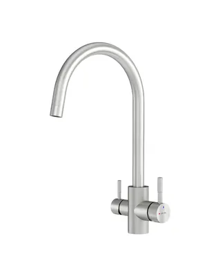 Смеситель для кухни AM.PM F85B07711 C-образный излив, с каналом для фильтр. воды, сатин мат