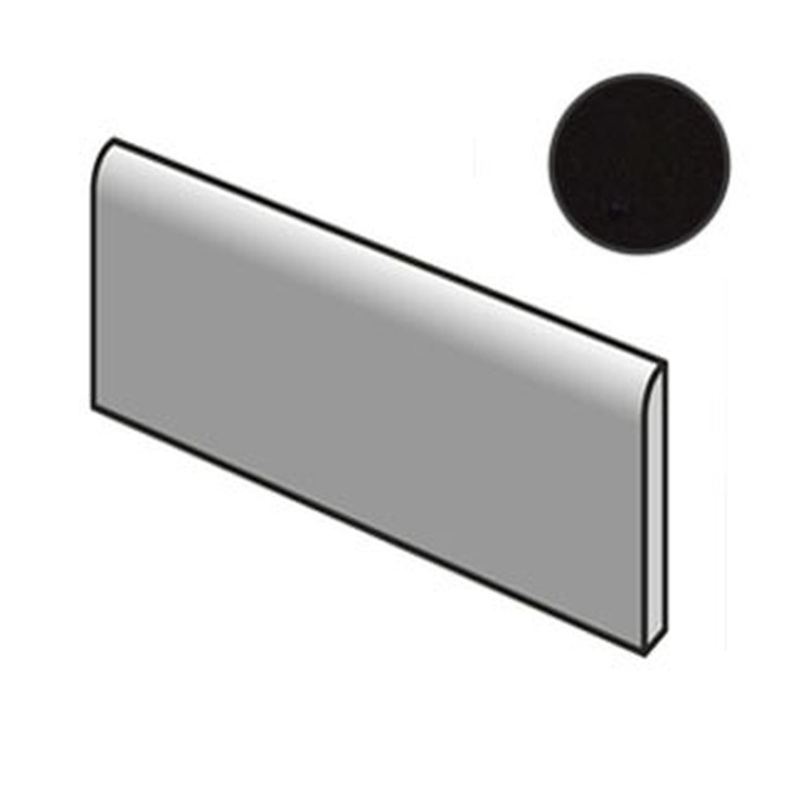 Equipe Masia 21608 Bullnose Negro Mate 7,5x15 матовая