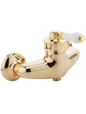 Смеситель для душа Migliore настенный, ручка белая, золото ML.ERM-7038.BI.DO