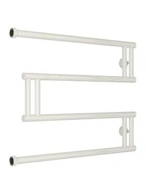 СУНЕРЖА model "M+" Полотенцесушитель 500x650 нержавеющая сталь, верт. подключение, белый