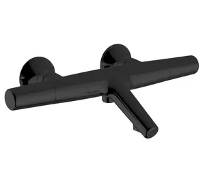 Смеситель для ванны/душа CISAL VIT210102Q термостатический, короткий излив, черный титан