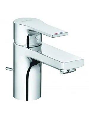 Смеситель KLUDI SL для умывальника 75, однозахватный, донный клапан (хром) 482770565