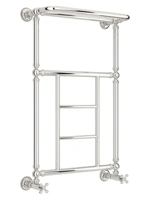 СУНЕРЖА 1452 Полотенцесушитель 860х500 нерж.сталь, с полкой, нижнее подкл. 00-0282-8650