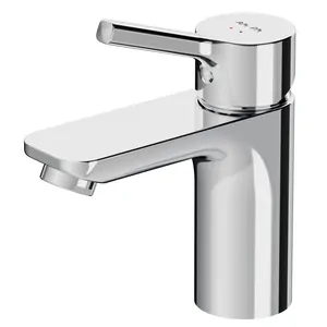 Смеситель AM.PM S для умывальника с донным клапаном, излив 100 мм, хром F85B82100