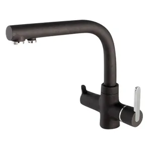 Смеситель для кухни Paini высокий излив,с краном для питьевой воды,черный 92446433VE7B90DALMKM
