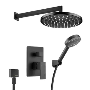 Душевая система Swedbe Platta 5554B черная матовая