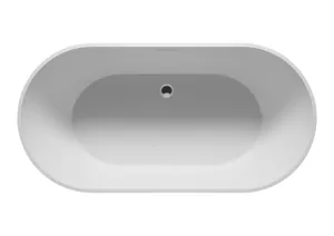 Ванна из литого мрамора RIHO 170х70, без гидромассажа, овальная, цвет: белый B117001105