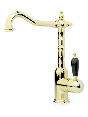 Смеситель Boheme Oro 102-BLC для кухни, на 1 отверстие, однозахватный, золото