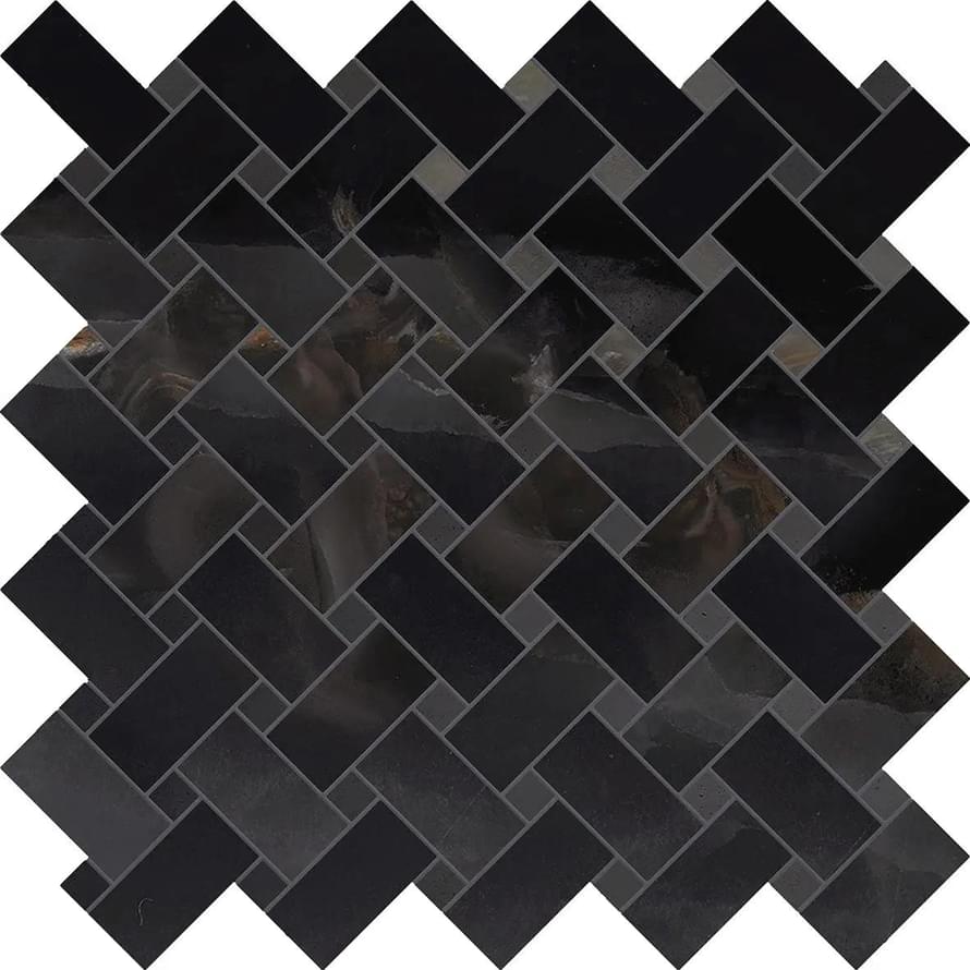 мозаика Tele Di Marmo Onyx Intrecci Black Silktech 30x30