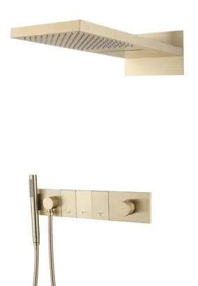 Душевая система Boheme 132-MG встраиваемая, верхний/ручной душ, золото матовое