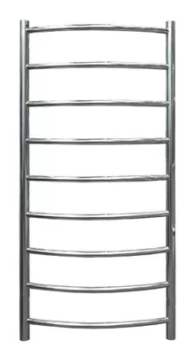 Полотенцесушитель Флагман "Лесенка" изогнутая 1000х500 нерж. сталь, диагональное/нижнее подкл. D-1/2"