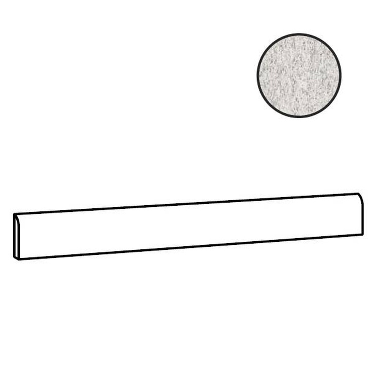 Sant Agostino Unionstone CSABDUWK12 Battiscopa Duke White Kry 7,3x120 глянцевая