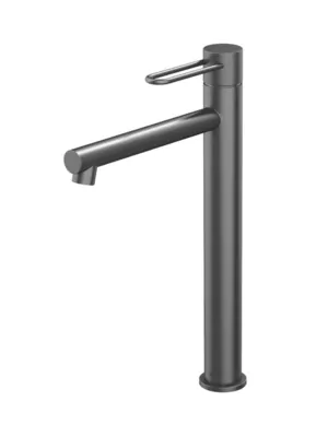 Смеситель для умывальника IDDIS однозахватный, высокий излив, цвет: графит матовый DUNGM01i01