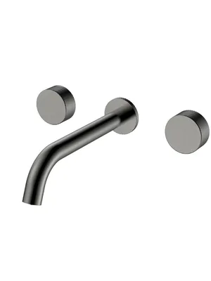Смеситель Boheme 152-2-GM.4 для раковины, встраиваемый, двухзахватный, ручки:spirale, графит