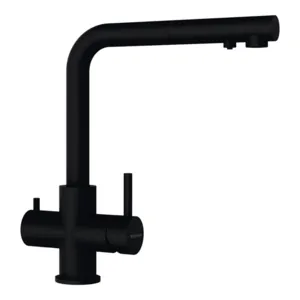 Смеситель для мойки Schock -D Black Edition выдв.излив, подкл. питьевой воды, черный мат 710668